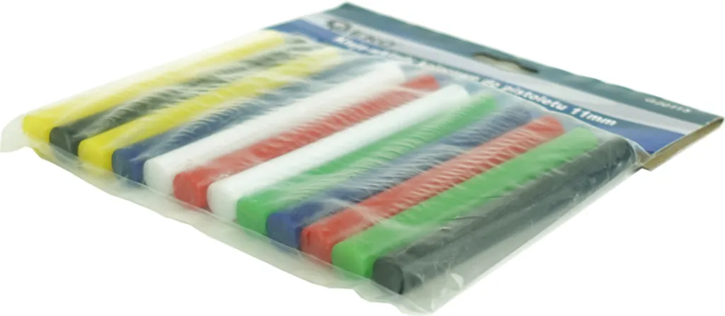GEKO Bastoncini di Fusione 7mm 12pz Colorati G20114 - Colla a Caldo DIY