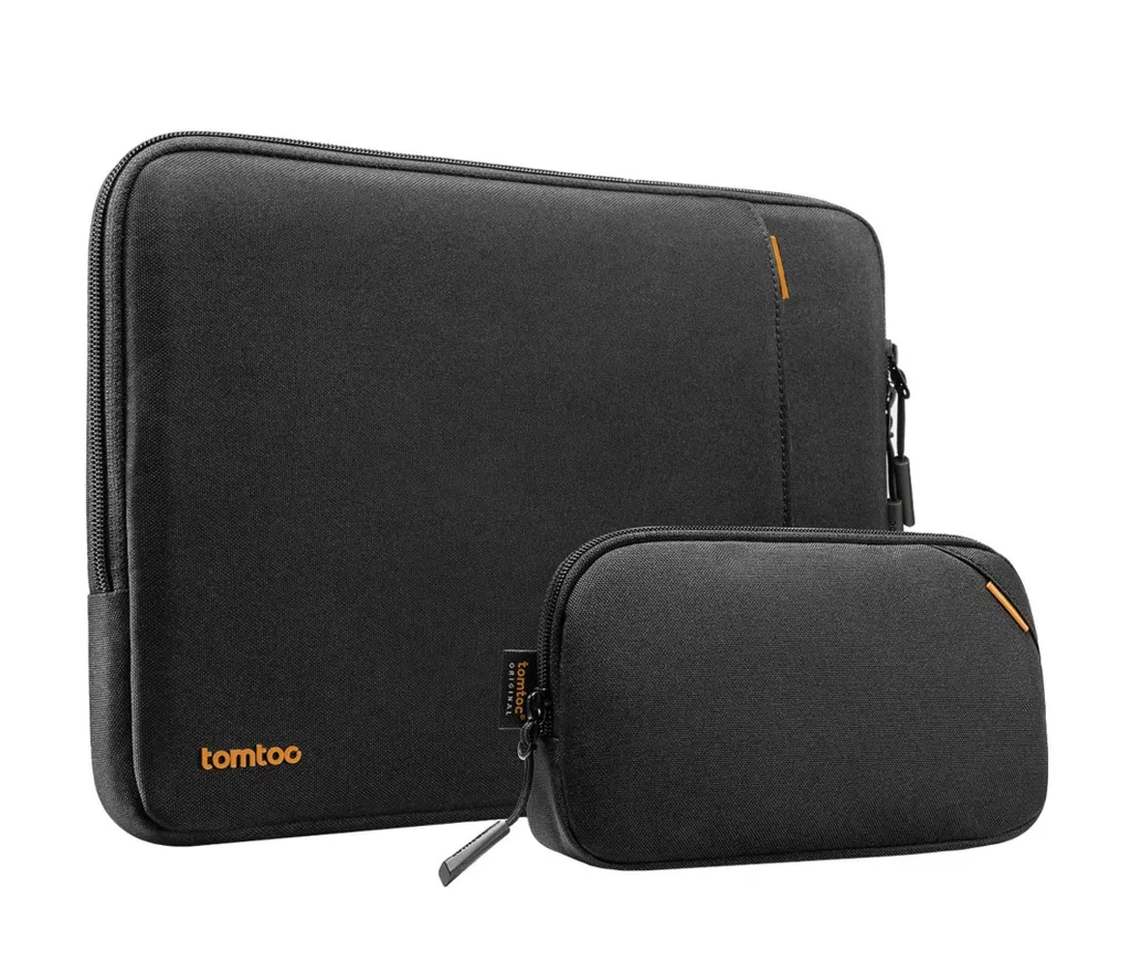 Set di custodie per computer portatili TomToc Defender-A13 con custodia per computer portatili da 13 pollici Nero