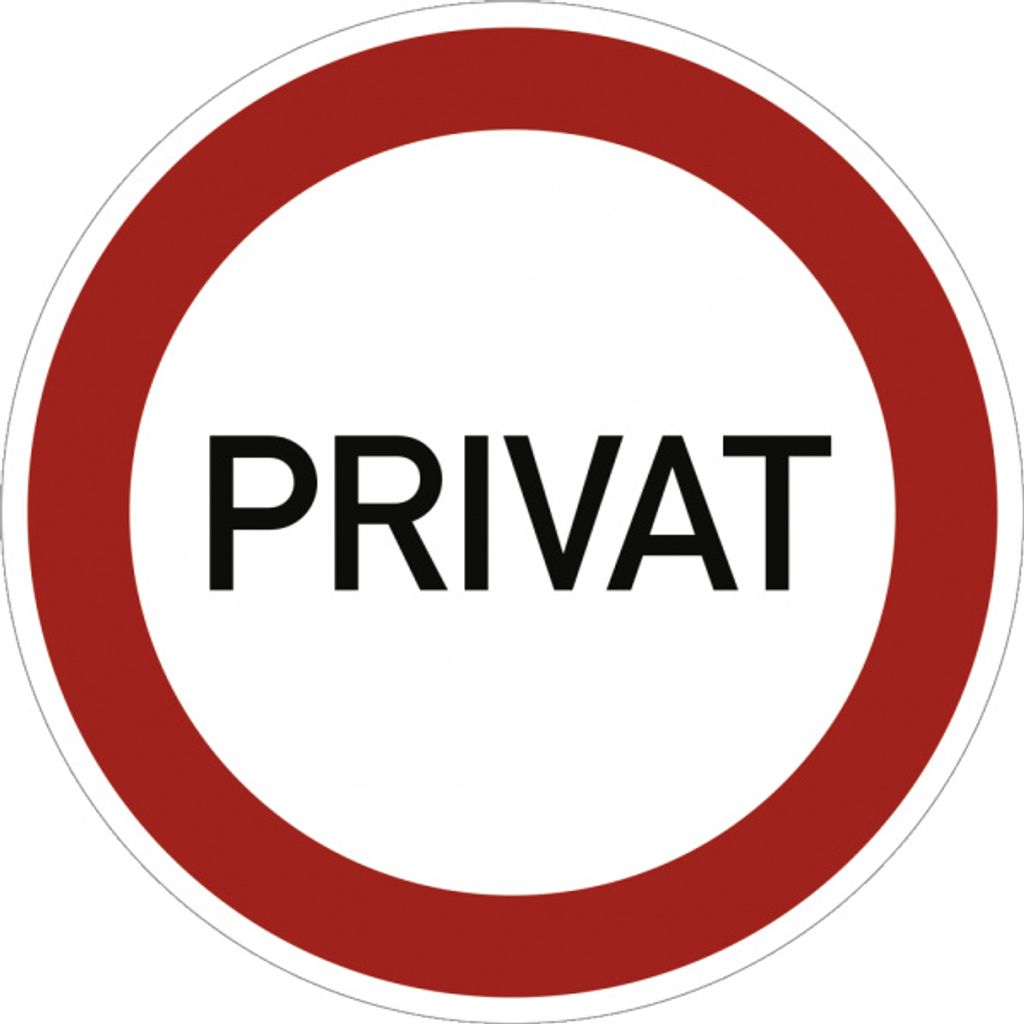 Dreifke PRIVAT, Textschild, Alu, Ø 400 mm