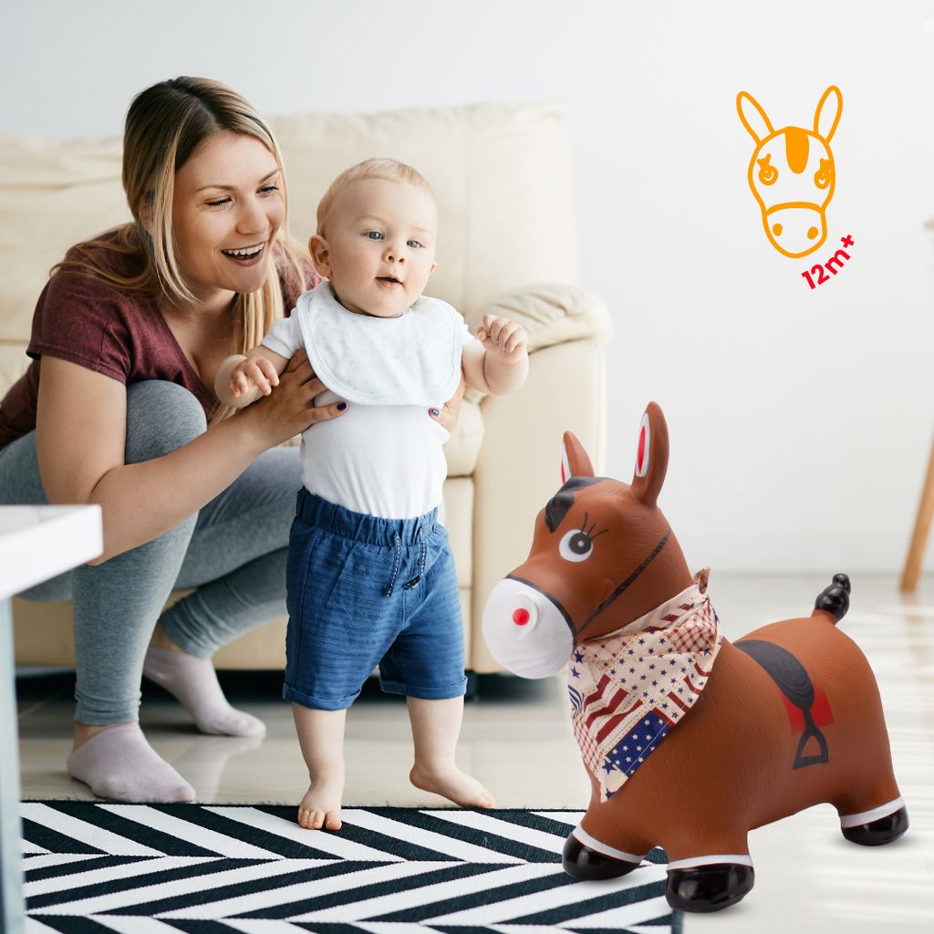 SUN BABY hüpftiere ab 1 Jahr mit Pumpe aufblasbares Produktbild 9
