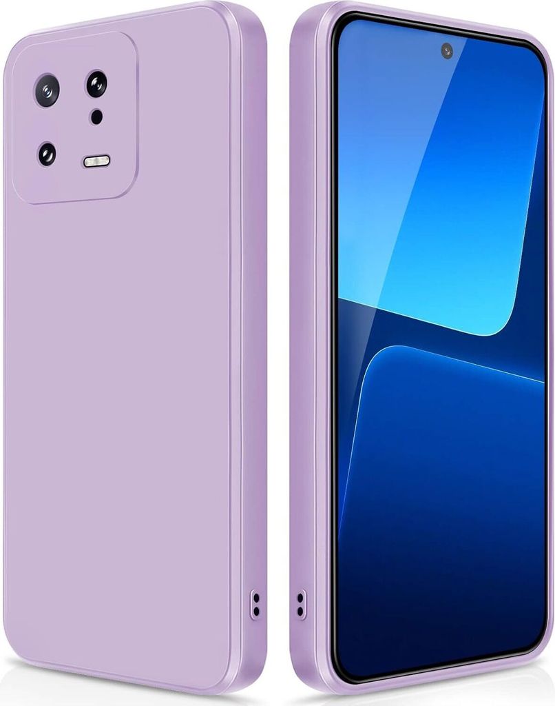 Silikon Hülle für Xiaomi 13 Flüssigsilikon Dünn Gel Gummi Matt Kratzfeste Schutzhülle Lila