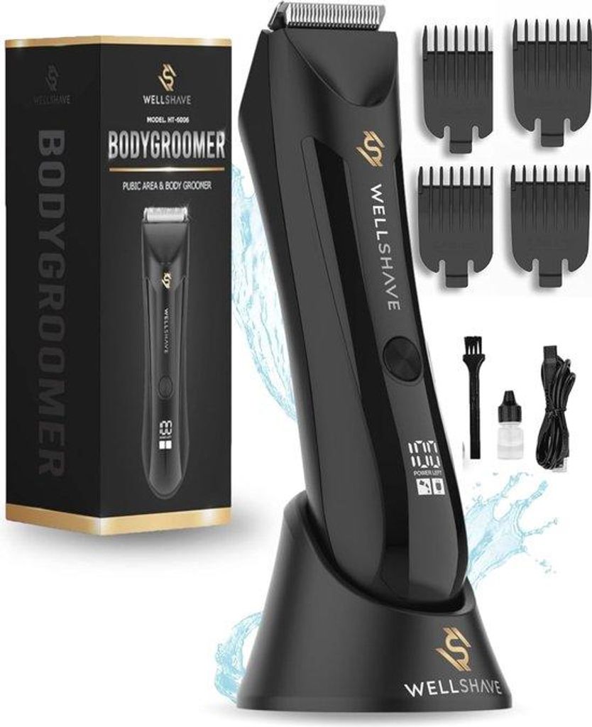Elektrischer Rasierer für Männer – Spritzwassergeschützter Bodygroomer und Intimtrimmer
