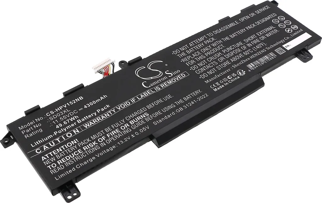 Batterie Haute Capacité TECHTEK pour HP Omen 15-EK0011TX et Victus 15