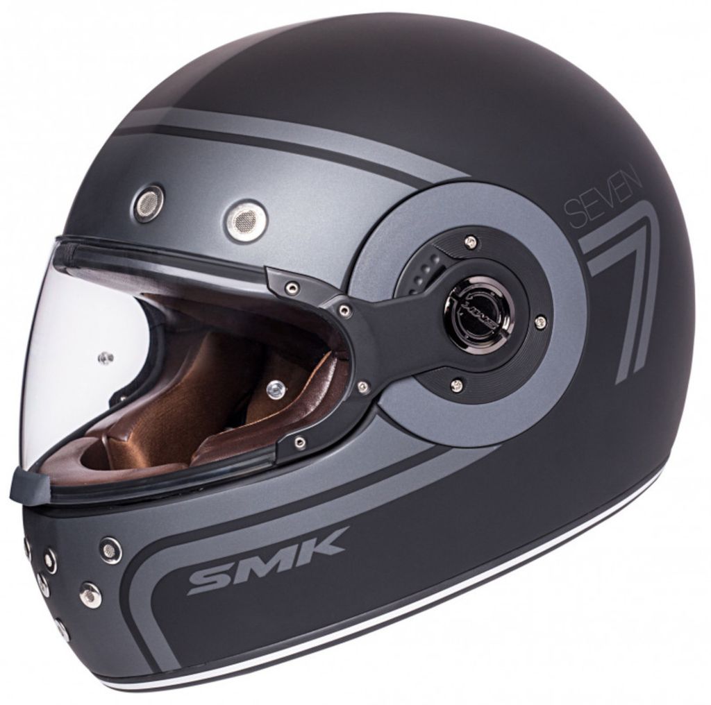SMK RETRO SEVEN Integralhelm matt titan-grau XS XS in grau