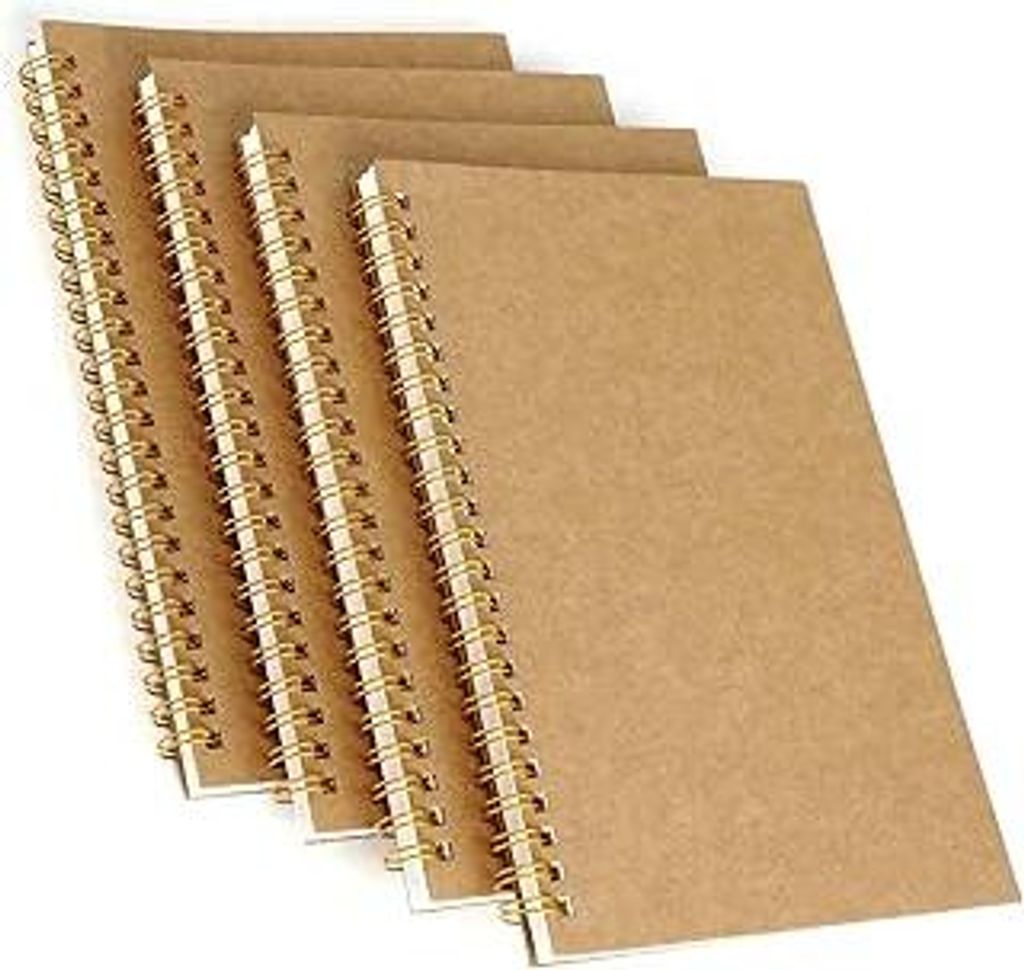 IMALPQPP 4er Set Notizbuch A5 Blanko – Notizheft A5 Ringbuch, Spiralblock Notizblock, Classic Notebook, Leerseiten für Skizzen, Schreiben und Me...