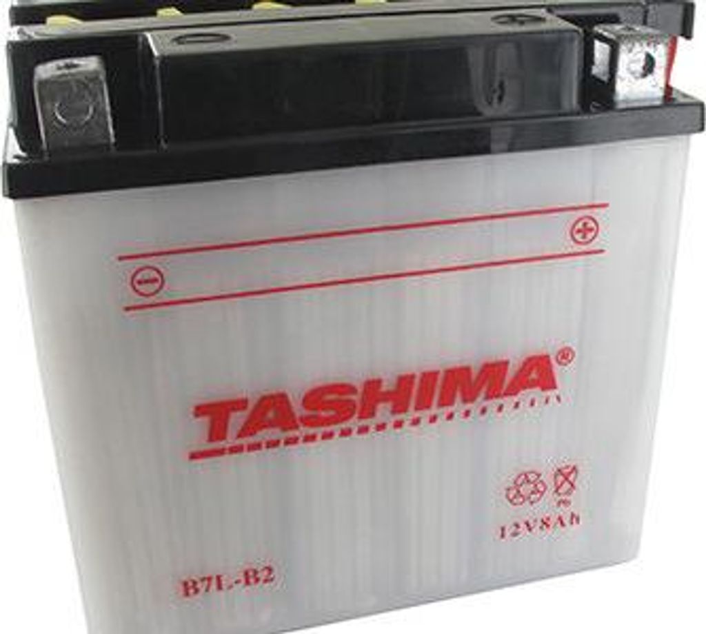 Batterie Blei Tashima Verstärkt 12V, 8Ah. L: 135, B: 75, H: 135 mm, + rechts. (Geliefert mit getrenntem Säure). - Batterie zum Einbauen