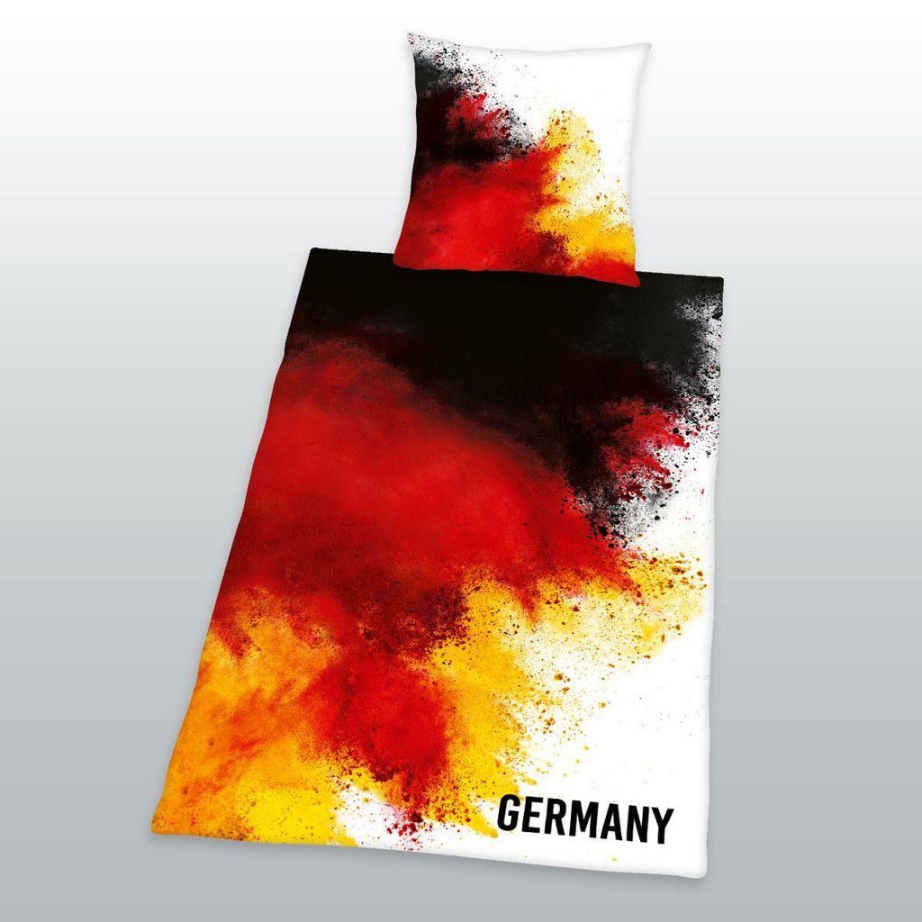 Germany Fußball Bettwäsche Renforcé - 135x200 80x80 cm Produktbild 