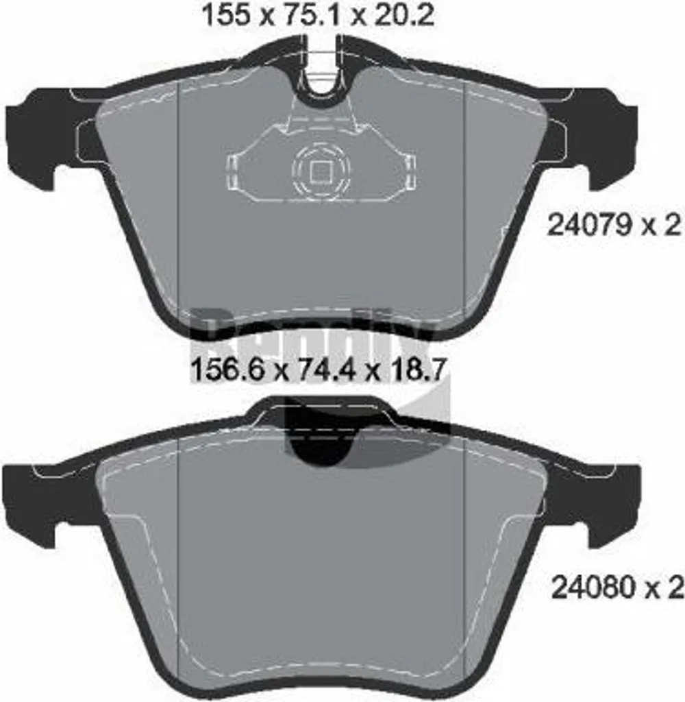 Plaquettes de frein pour Jaguar S-Type et XF, sécurité BENDIX BPD2090