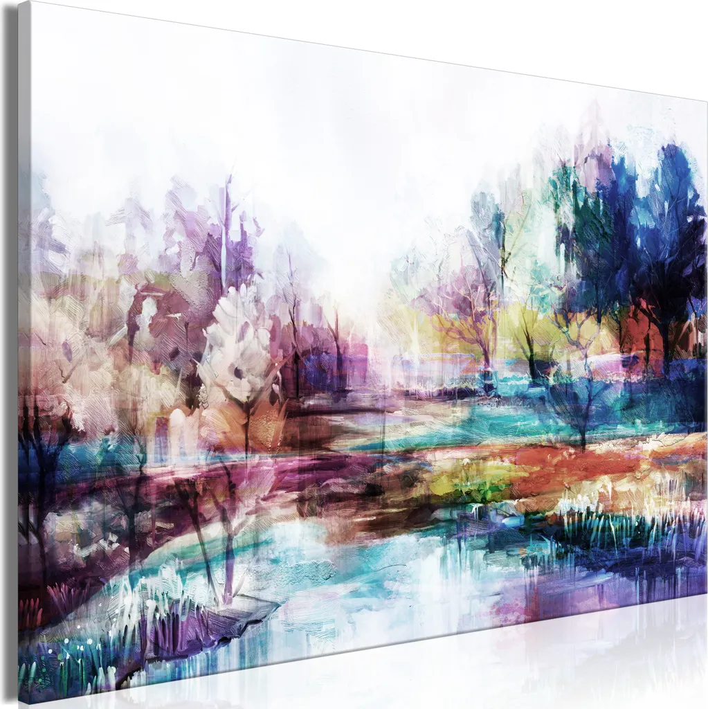 Quadro Mondo in Pittura 120x80 cm - Arte Murale su Tessuto Non Tessuto