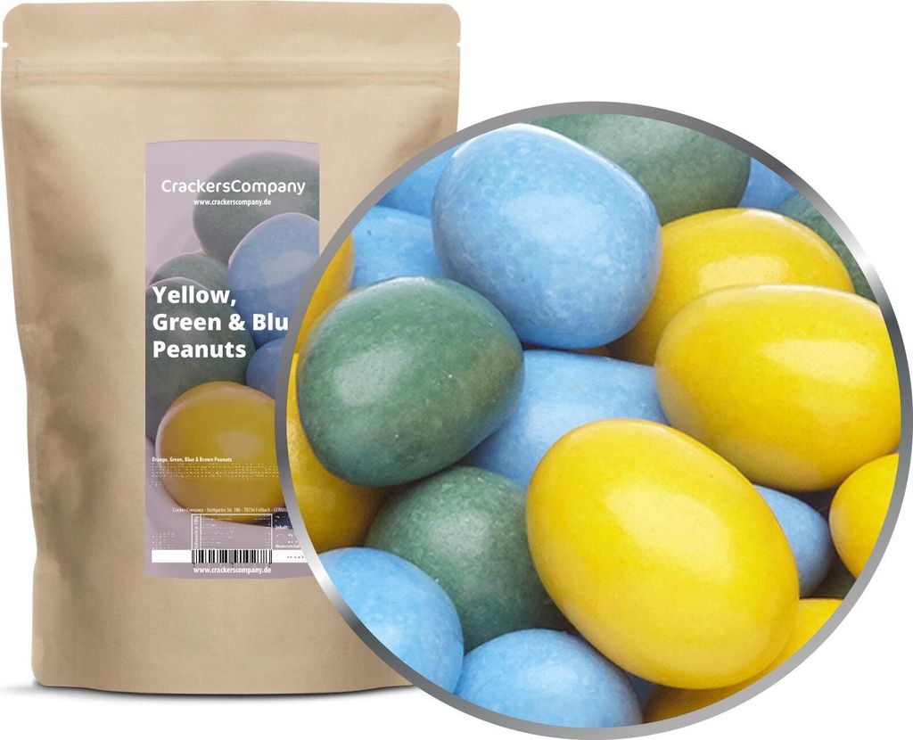YELLOW, GREEN & BLUE PEANUTS ZIP Beutel 750g