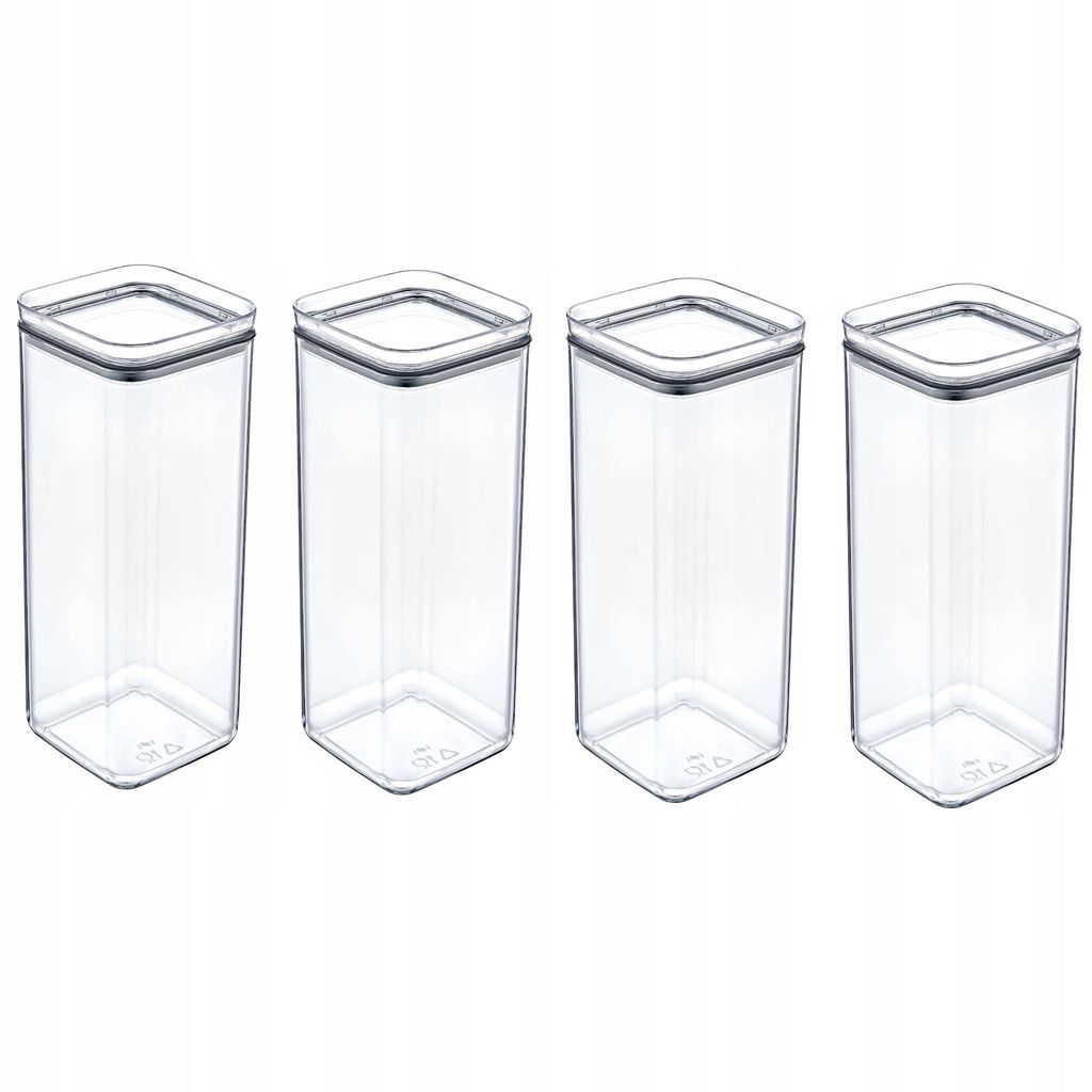 POTZ Store&Fresh 2 L – 4er Set., Vorratsdosen für trockene Lebensmitteln, Reis, Nudeln