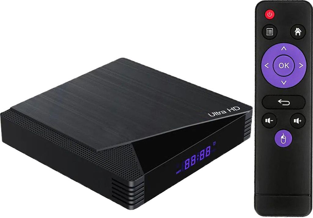 P80C Smart TV Box 2,4G / 5,8G WiFi Ethernet LAN 6K H.265 Video mit Fernbedienung