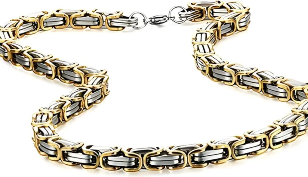 Collana Uomo UQ-38756 Argento e Oro - Accessorio Business KP38756