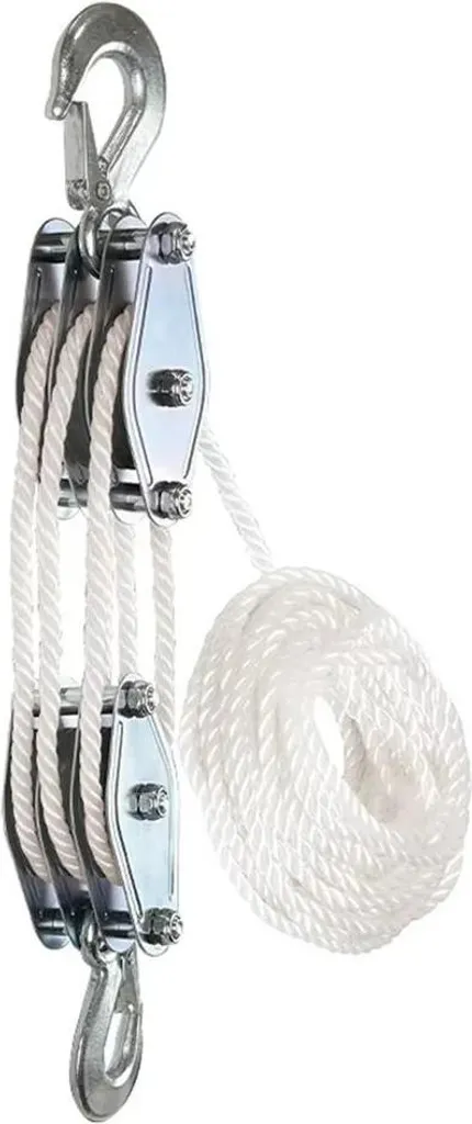 Poulie pivotante 270° ultra fluide 1000kg avec câble de 15 mètres