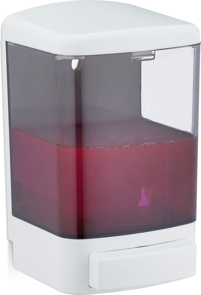 Dispenser da parete per sapone Relaxdays, 1000 ml, Immagine del prodotto 