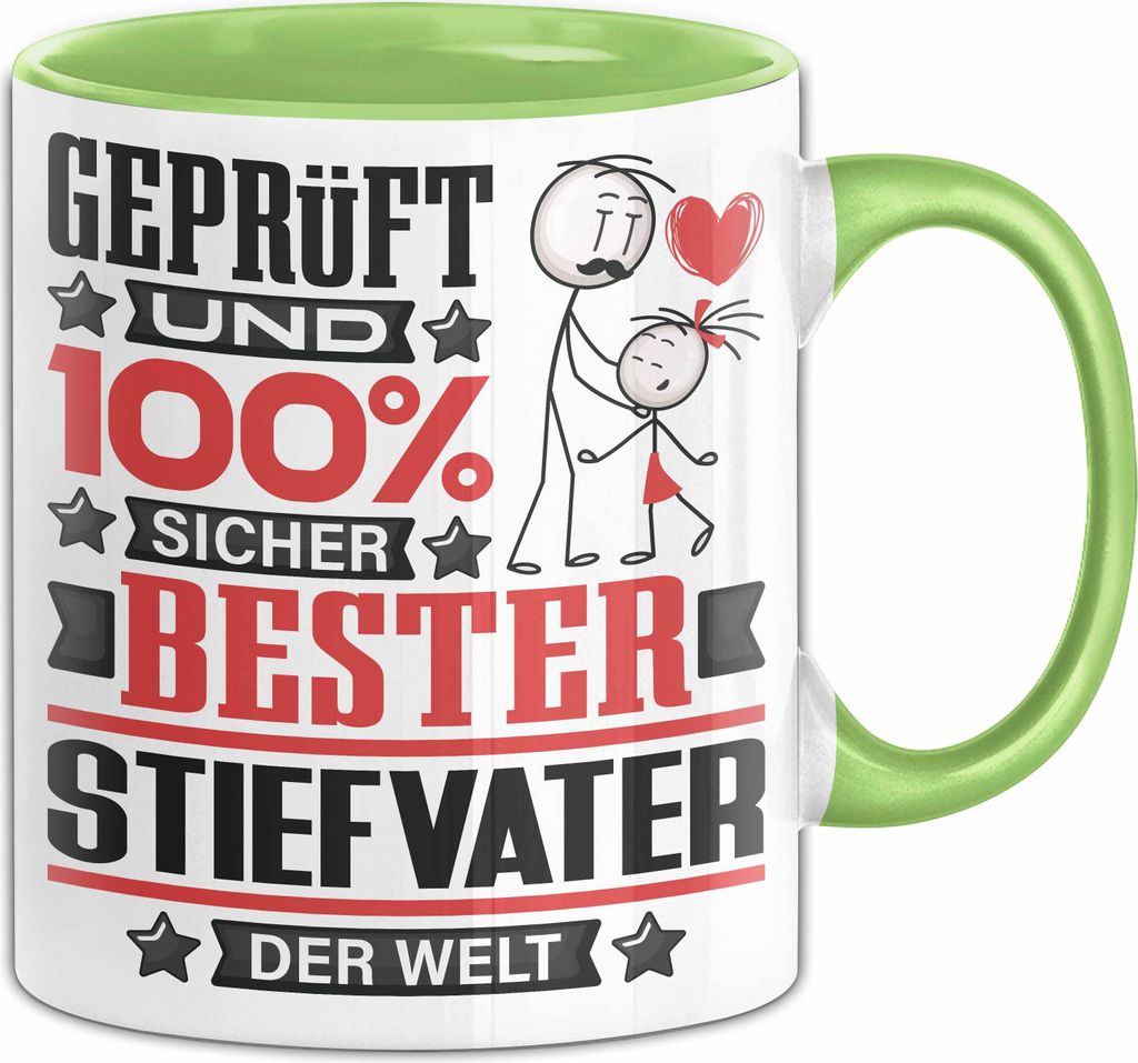 Stiefvater Geschenk Lustiger Spruch für Stiefvater Geschenkidee Bester Stiefvater Der Welt (Grün)