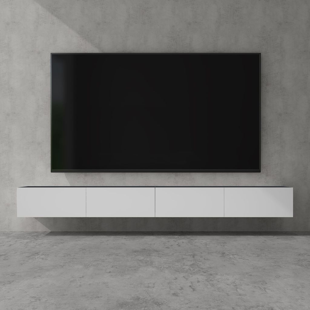 doporro TV Lowboard hängend Fernsehschrank Wohnzimmer | TV-Schrank hängend Fernsehtisch Hängeschrank 280cm Fernsehschrank02