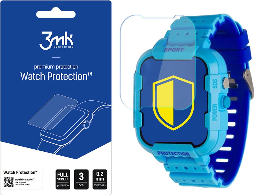 3mk Display Schutzfolie Watch Protection für Garett Kids Cute 4G Plus 0,2mm (3 Stück)