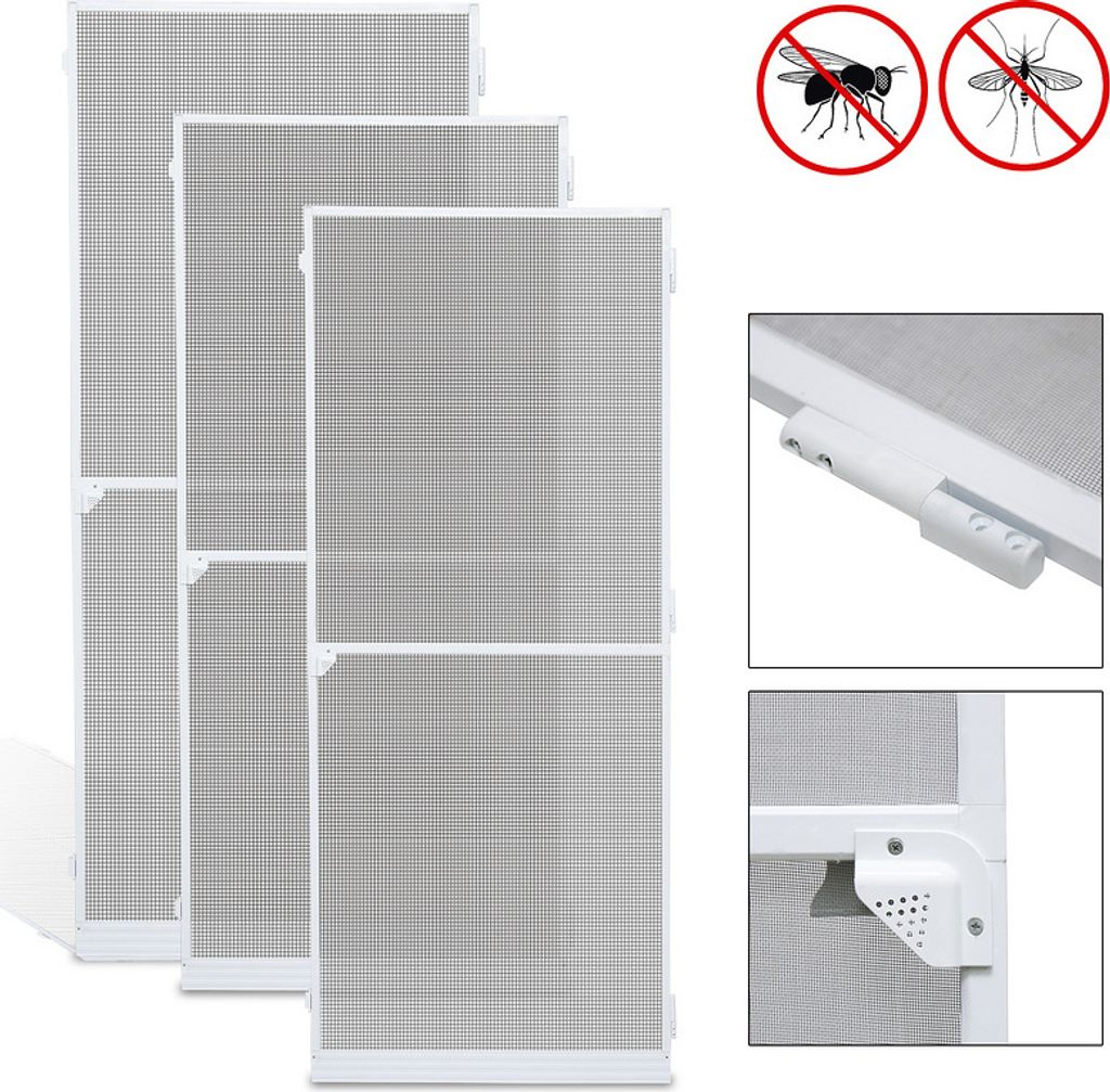 Jopassy Fliegengitter Insektenschutz Tür Alurahmen Mückenschutz Insektenschutzgitter Gaze 95 x 210 CM