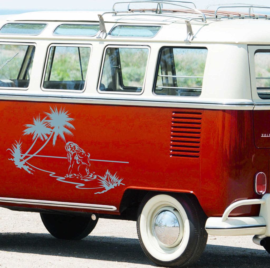 Aufkleber - Autoaufkleber "Beach Girl" 86cm x 60cm pastelltürkis - Tuning Carystyling Heckscheibe Auto