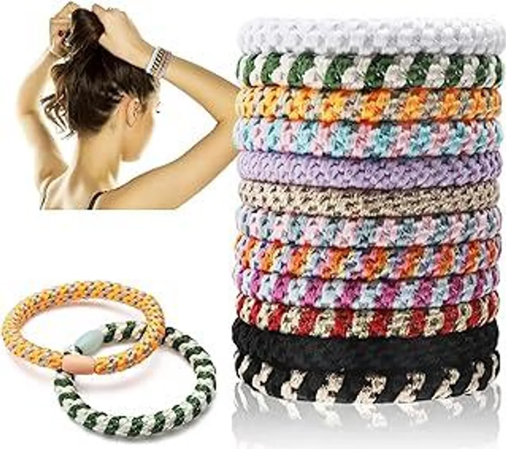 Scrunchies Multicolore Set da 12 - Accessori Capelli Donna Trend 2024