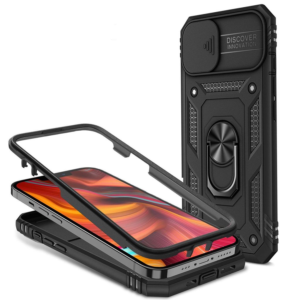 Kroužkové pouzdro NALIA ve vojenském stylu pro iPhone 13 Obrázek produktu 