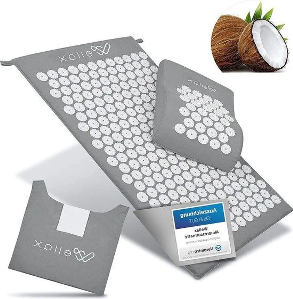 Matelas de massage contre jambes lourdes et mal de dos avec sac