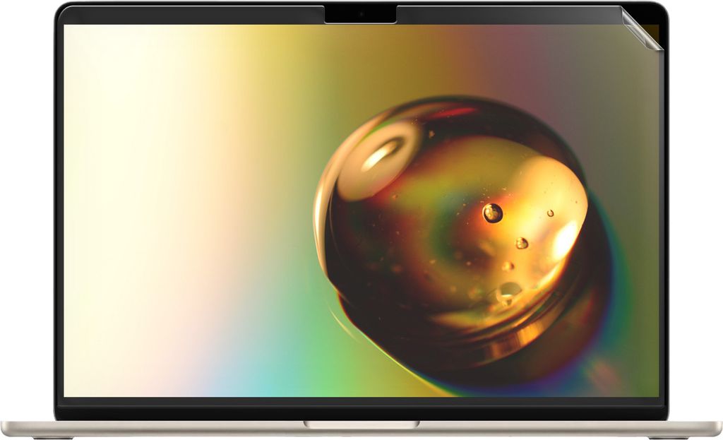 kwmobile Schutzfolie matt kompatibel mit Apple Macbook Air 13.6 M3 2024 A3113 - Folie Displayschutz - Displayschutzfolie Displayfolie entspiegelt