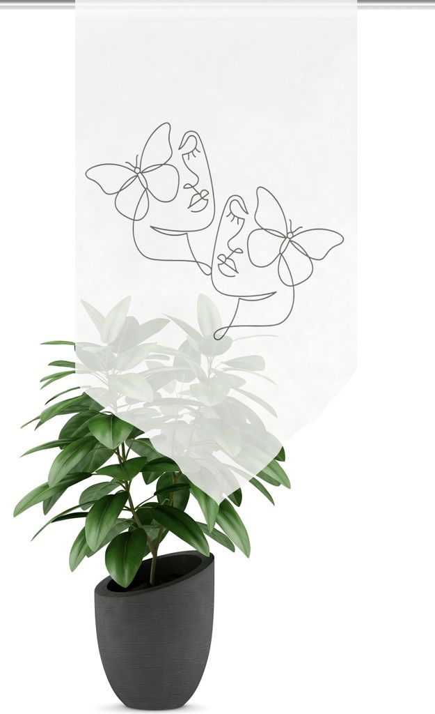 Fensterbehang SYLIA,  Schmetterling, Dreiecksabschlus Produktbild 
