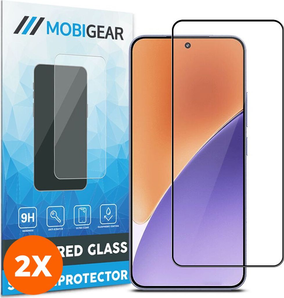 Mobigear Premium 4.99 Xiaomi 15 Panzerglas Gehärtetes Glas Displayschutz - Hüllenfreundlich (2er Pack)