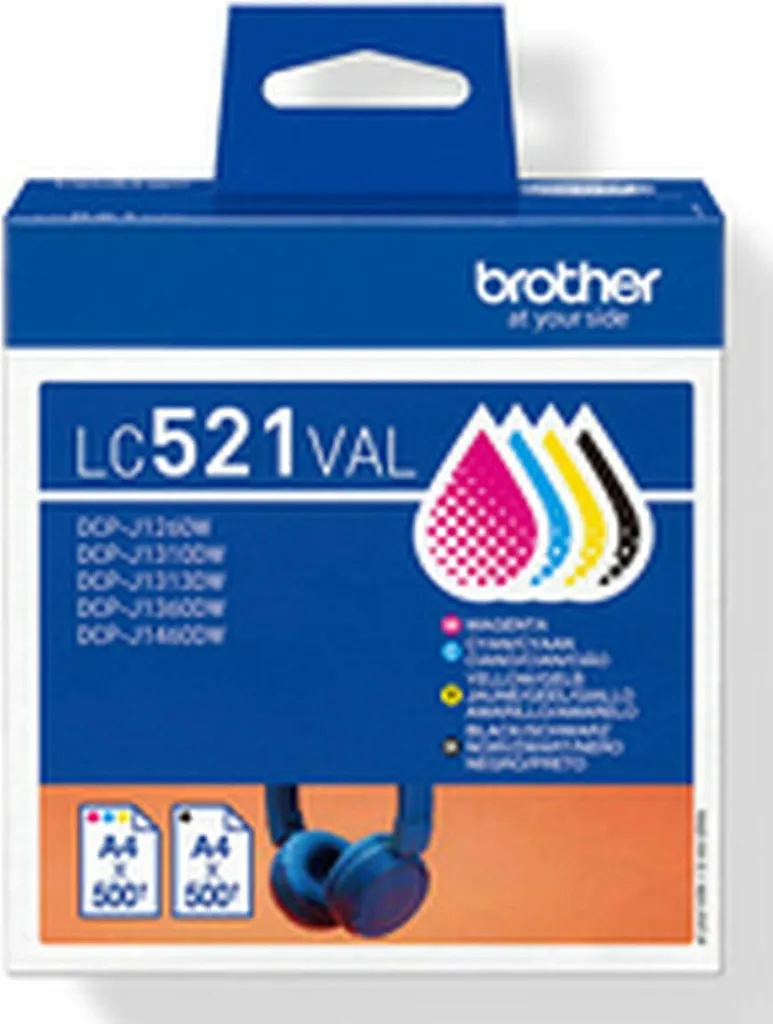 Offerta Brother LC521VAL Giallo Originale - 4 Cartucce Convenienza