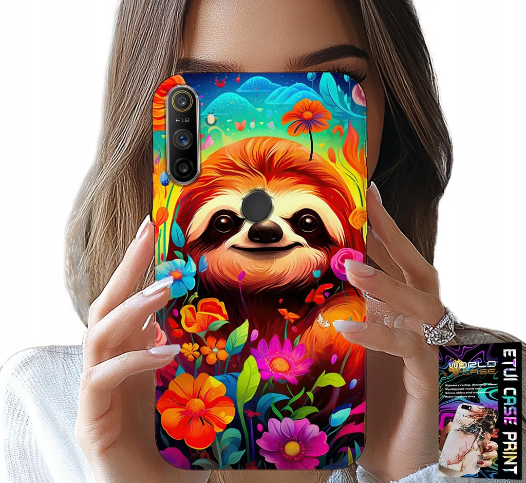 Custodia per Realme C3 - Motivi colorati Koala Animali + Pellicola protettiva