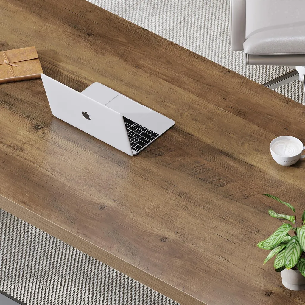 Table d'ordinateur bois Table de bureau robuste Style Campagne Chic
