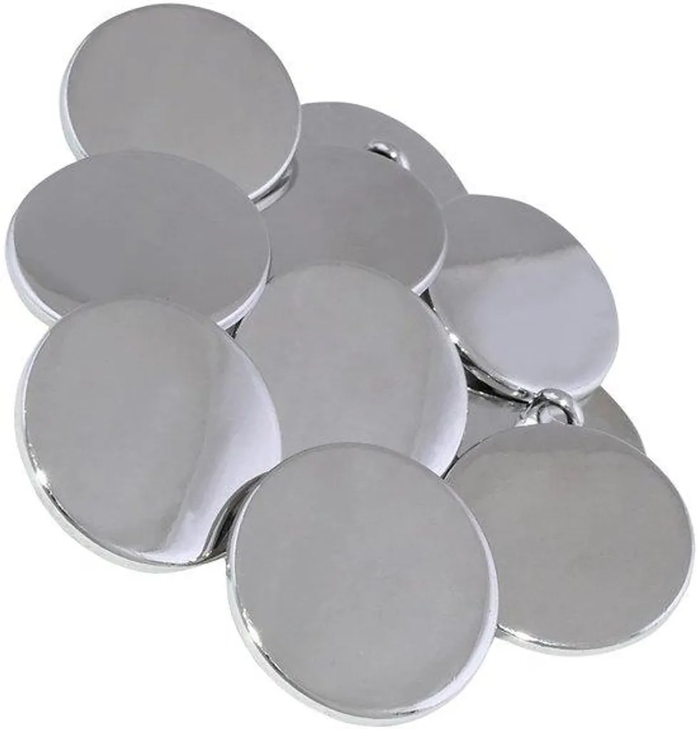 Boutons de Couture en Métal Argenté 23 mm pour Manteaux et Blazers
