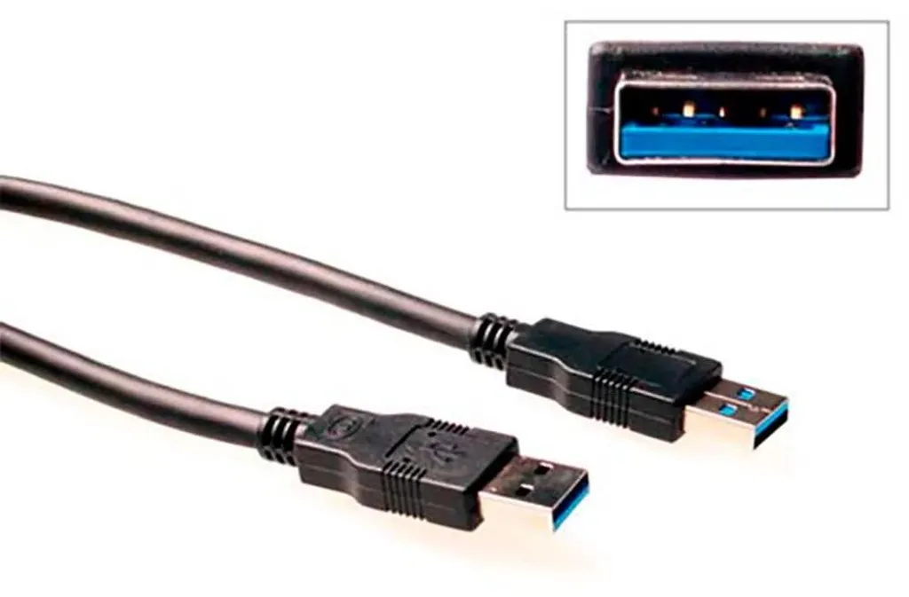 Câble USB A Mâle Mâle 5m pour Branchement Périphérique Distant Noir
