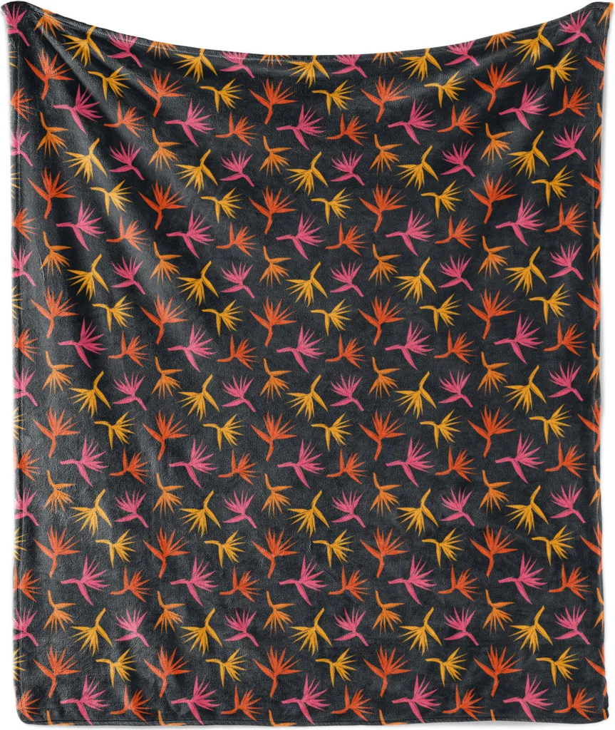 Couverture douce oiseaux exotiques 175x230 cm flanelle haute qualité