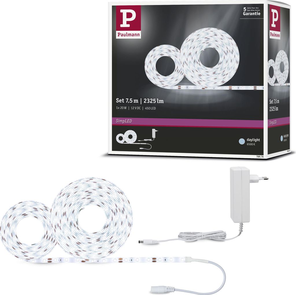 Paulmann SimpLED LED Strip Tageslichtweiß Komplettset