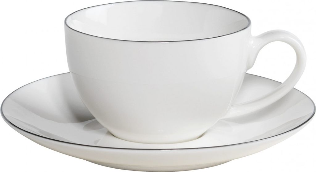 Maxwell & Williams Edge Espressotasse mit Untertasse, Premium-Keramik, FX0029