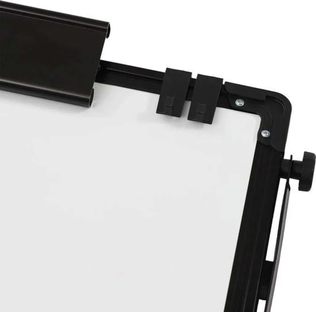 ShopEighty8 Flipchart Magnétique Noir avec Support Réglable 3 Positions