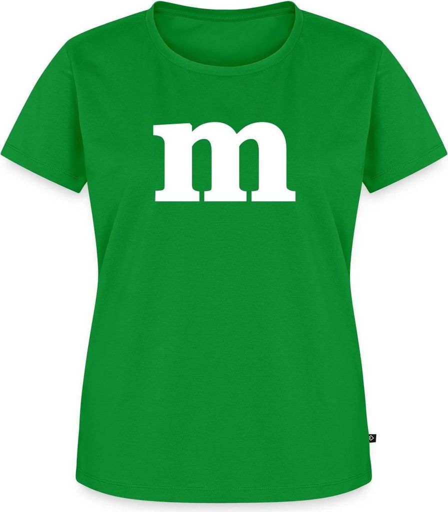 Spreadshirt Buchstabe M Kostüm Karneval Fasching Gruppen Frauen Premium T-Shirt, 5XL, Grün