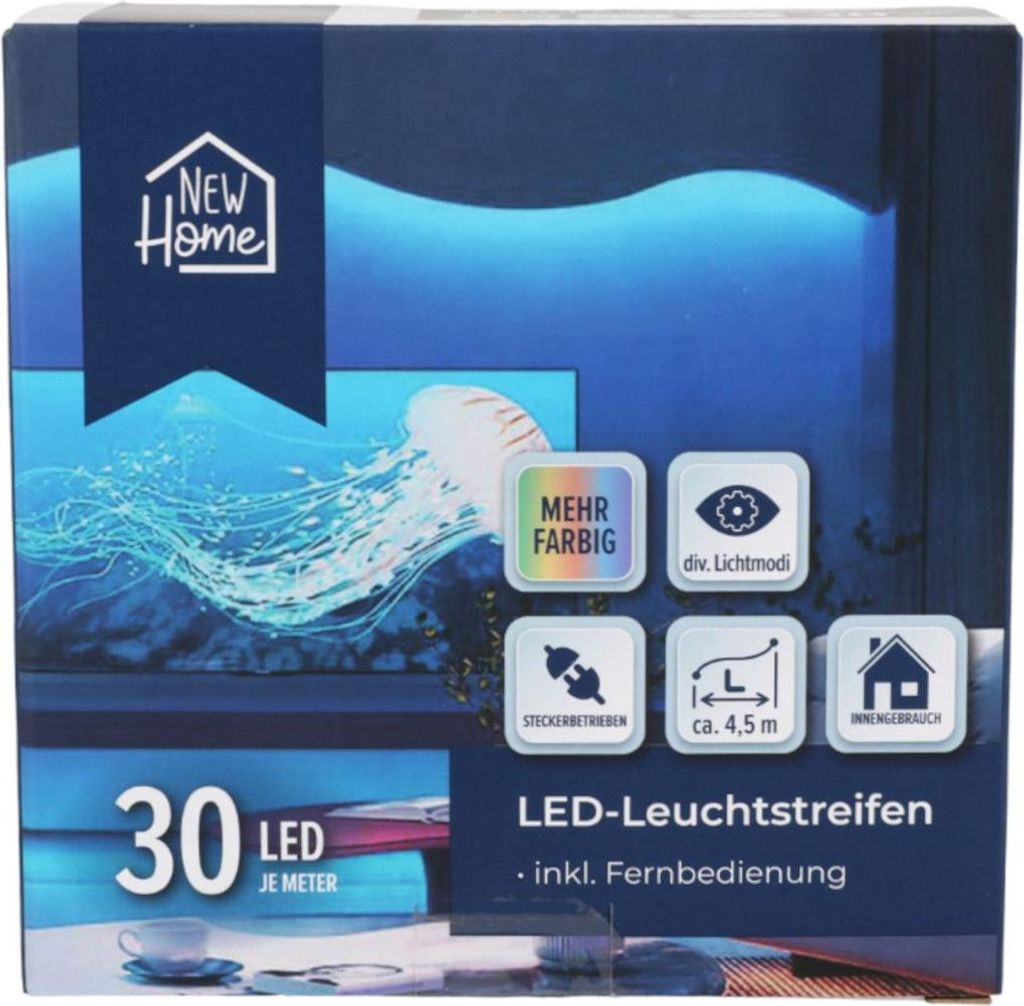 12x LED-Leuchtstreifen mit Fernbedienung 3m Multicolor Strip Lichtleiste Lichtband Lichterkette bunt Beleuchtung Dekobeleuchtung