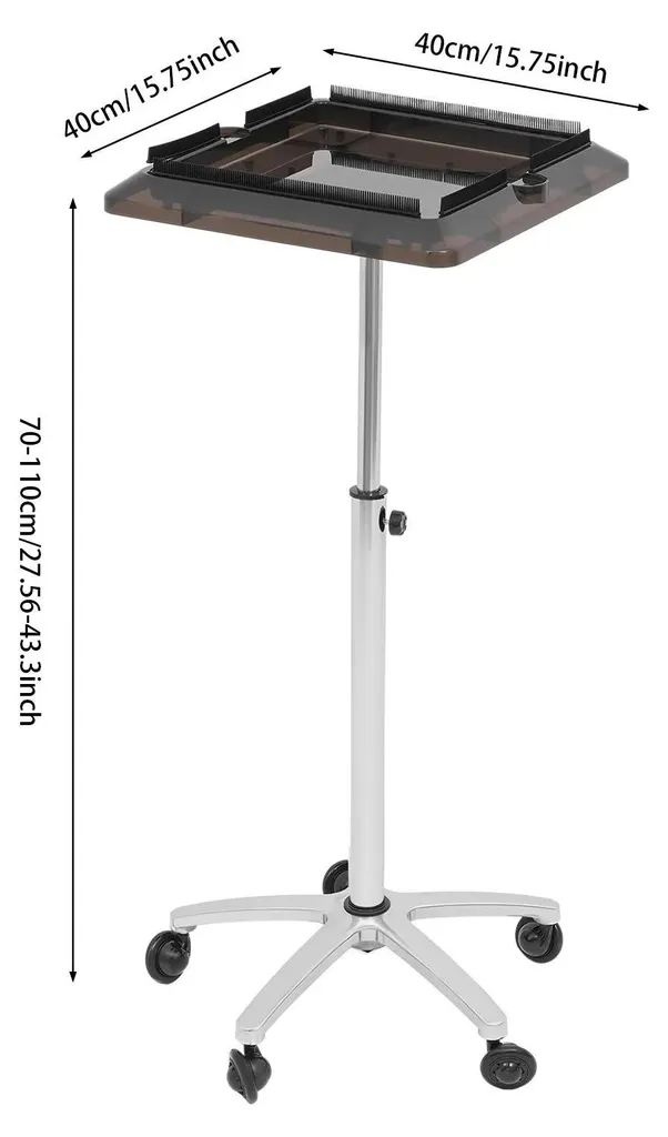 Chariot de coiffure stable anti-basculement pour têtes d'étude