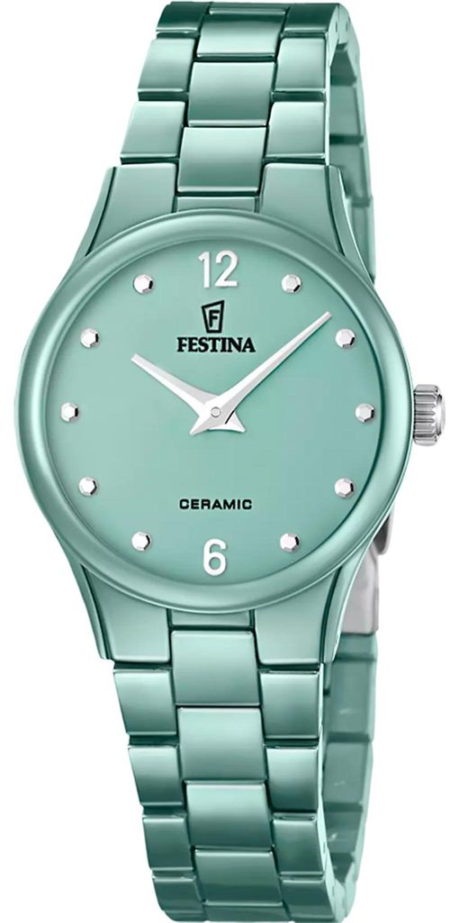 Festina F20751/3 Damenuhr Keramik Salbeigrün Produktbild 