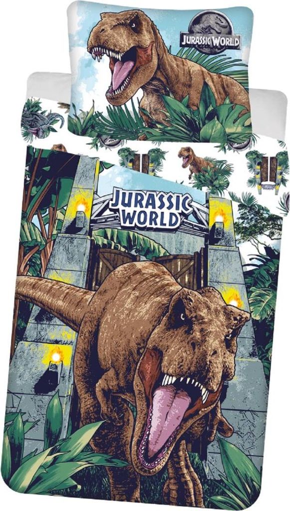 Jurassic World Dekbedovertrek Roar Glow in the dark 140 x Productafbeelding 