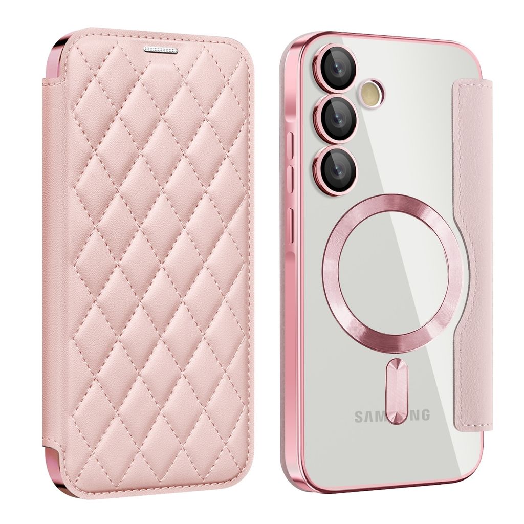 Für Samsung Galaxy A55 360 Grad Full Body Magsafe RFID Anti Datenklau Kunst Leder Hülle Tasche Smart Cover