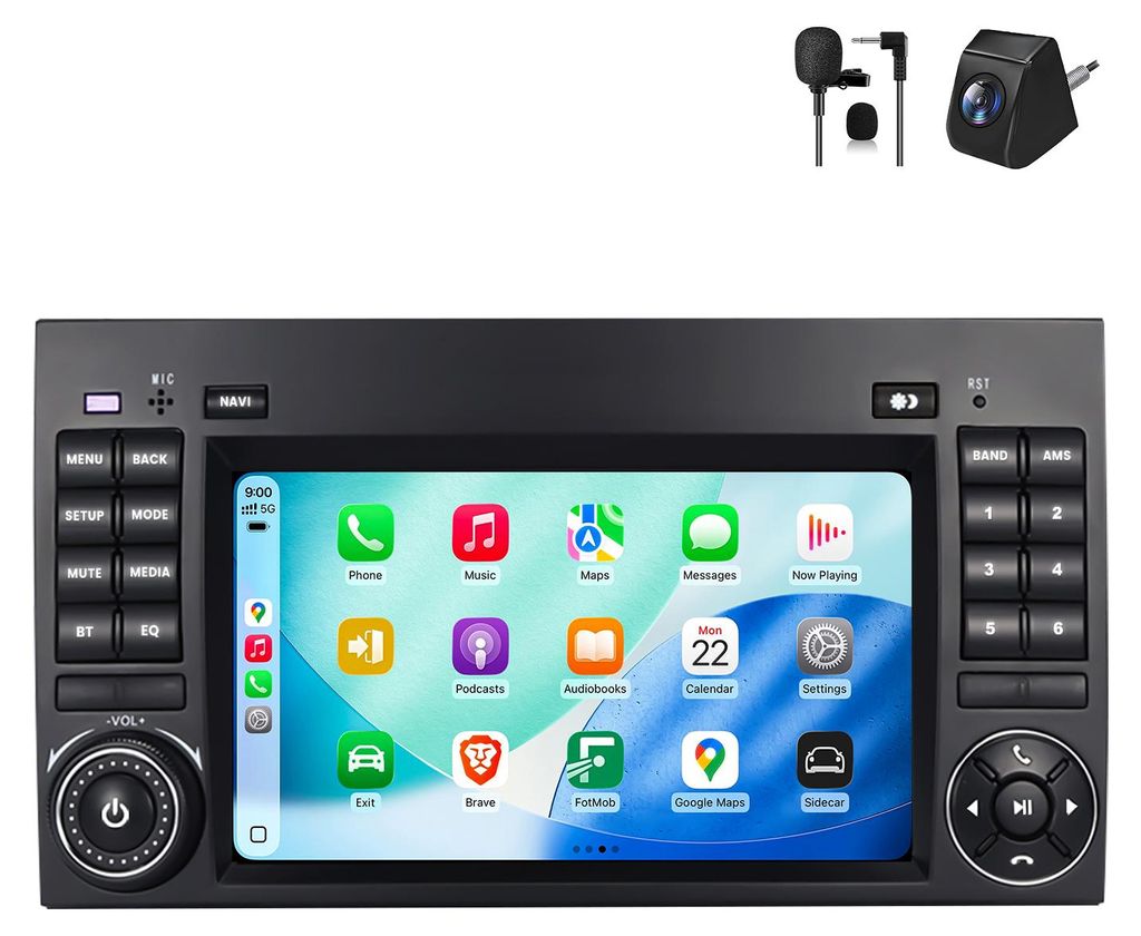 Autoradio Android 7'' 32 GB per Mercedes W245 / W639 dal Immagine del prodotto 