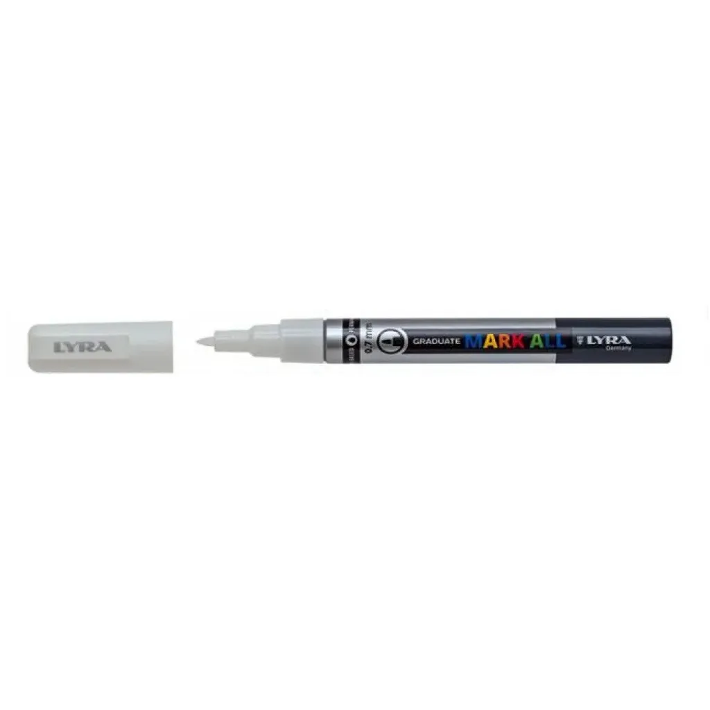Marqueur permanent blanc opaque Lyra Graduate pointe fine pointe