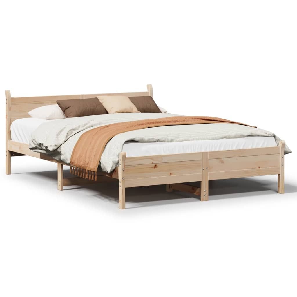 "WINTER SALE"Massivholzbett Modernes/Doppelbett - Polsterbett Erwachsene/r /Kind - ohne Matratze - 135x190cm Kiefernholz - Klassische Betten NeuMö...