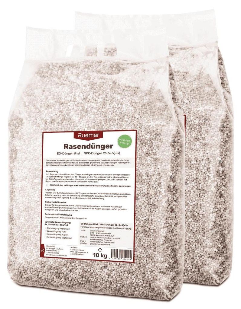 2 x 10 kg Ruemar Rasendünger (20 kg) Produktbild 