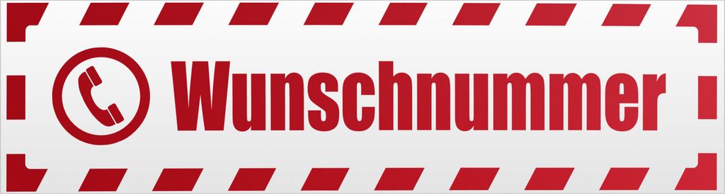 Kiwistar Wunschnummer gestreift Magnetschild Schild magnetisch - 60cm Rot - reflektierend - Magnetfolie für Auto PKW Kfz